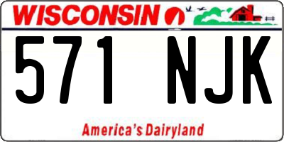 WI license plate 571NJK