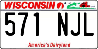 WI license plate 571NJL