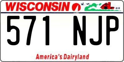 WI license plate 571NJP