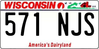 WI license plate 571NJS