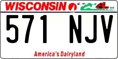 WI license plate 571NJV