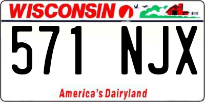 WI license plate 571NJX