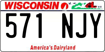 WI license plate 571NJY