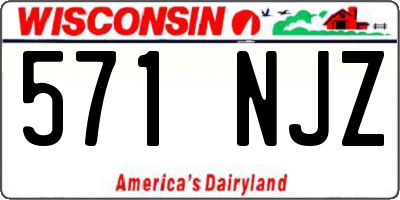 WI license plate 571NJZ