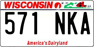 WI license plate 571NKA