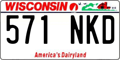 WI license plate 571NKD