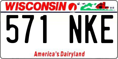 WI license plate 571NKE