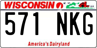 WI license plate 571NKG