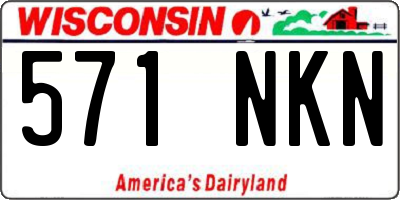 WI license plate 571NKN