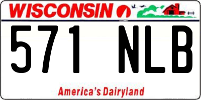 WI license plate 571NLB