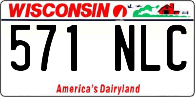 WI license plate 571NLC