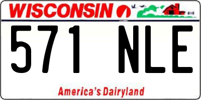 WI license plate 571NLE