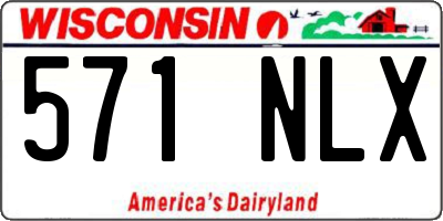 WI license plate 571NLX