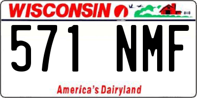 WI license plate 571NMF