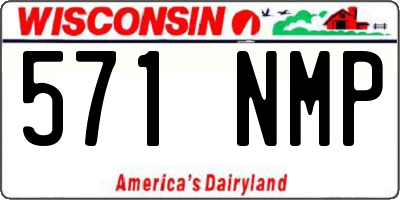 WI license plate 571NMP