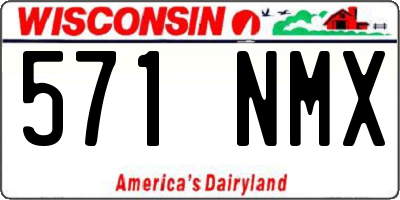WI license plate 571NMX