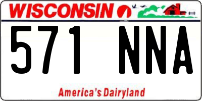 WI license plate 571NNA