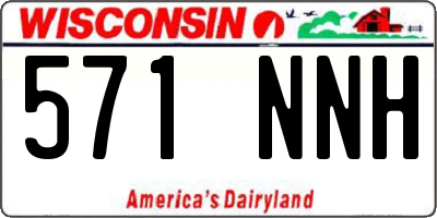WI license plate 571NNH