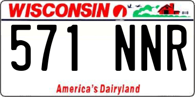 WI license plate 571NNR