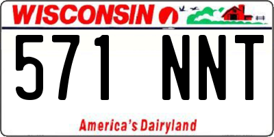 WI license plate 571NNT