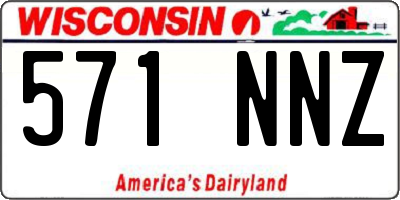 WI license plate 571NNZ