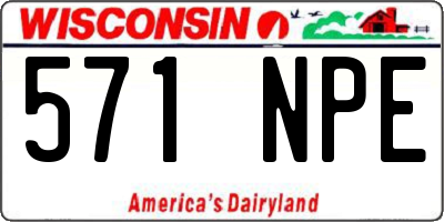 WI license plate 571NPE