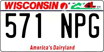 WI license plate 571NPG