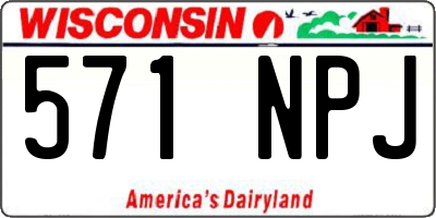 WI license plate 571NPJ