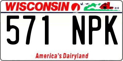 WI license plate 571NPK
