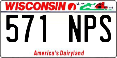 WI license plate 571NPS