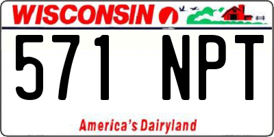 WI license plate 571NPT