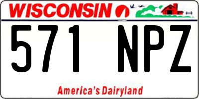 WI license plate 571NPZ