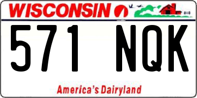 WI license plate 571NQK