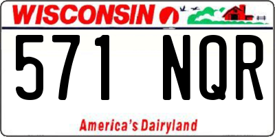 WI license plate 571NQR