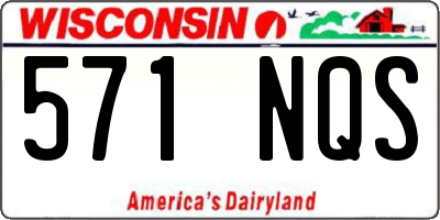 WI license plate 571NQS