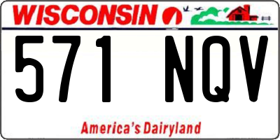 WI license plate 571NQV