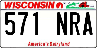 WI license plate 571NRA