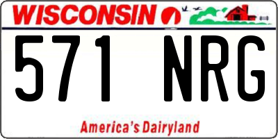 WI license plate 571NRG