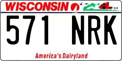 WI license plate 571NRK