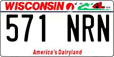 WI license plate 571NRN