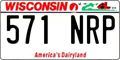 WI license plate 571NRP