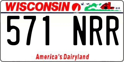 WI license plate 571NRR