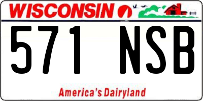 WI license plate 571NSB