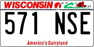 WI license plate 571NSE