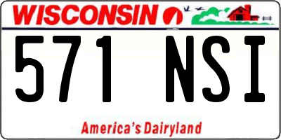 WI license plate 571NSI