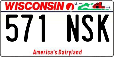 WI license plate 571NSK