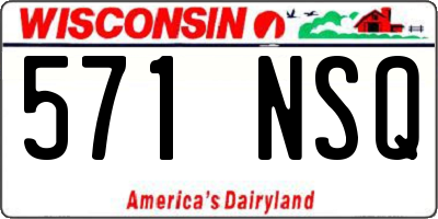 WI license plate 571NSQ