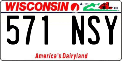 WI license plate 571NSY