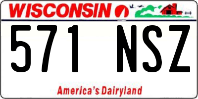 WI license plate 571NSZ
