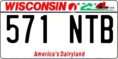 WI license plate 571NTB